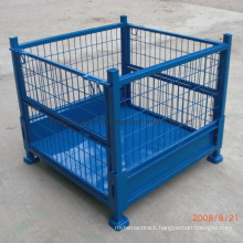 Folding Stacking Heavy Duty Metal Wire Mesh Pallet Cage